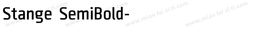 Stange  SemiBold字体转换